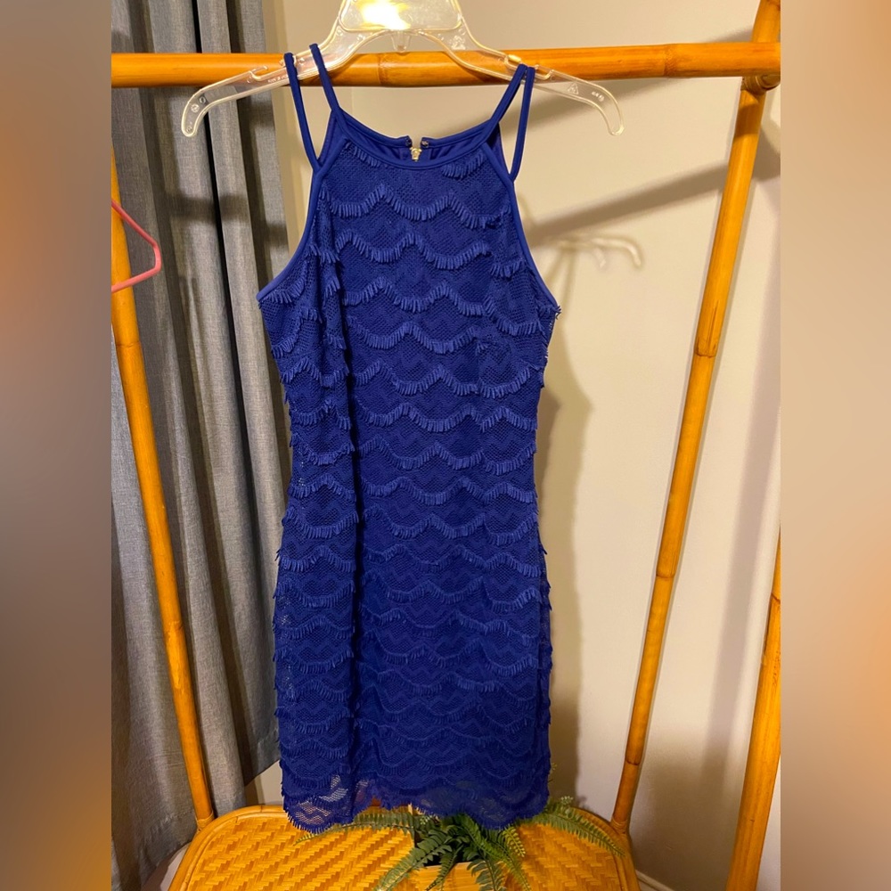 Scalloped Blue Guess Dress